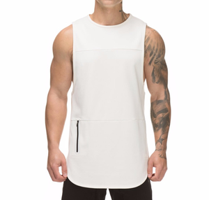 Chaleco de gimnasio de algodón 100% de estilo caliente, camisetas sin mangas de punto informales para hombres de excelente valor, Top de punto informal transpirable - Product Image 1