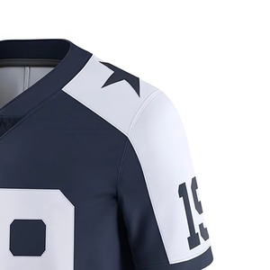 Maillot de football américain personnalisé pour homme – Tenue d'équipe respirante en polyester à séchage rapide avec impression par transfert thermique – Idéal pour l'été - Product Image 4