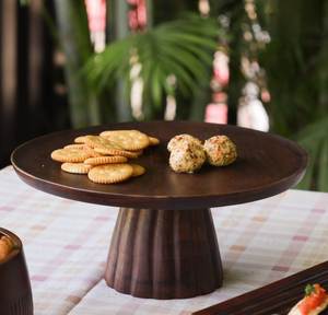 Latest Design Wooden Cake Stand Wedding Anniwarsary Birthday Party Cake Cutting Ceremony Pastries & Cupcake Stand At Best price - Product Image 1