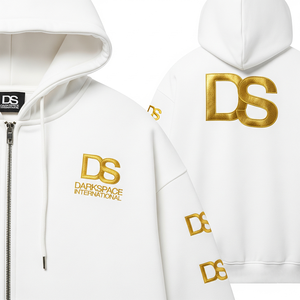 Sudadera con capucha unisex 100% de algodón con cremallera dorada sombreada de gran tamaño con patrón sólido transpirable impresión personalizada para invierno - Product Image 5