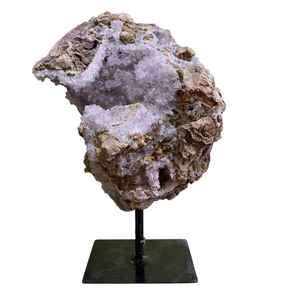 Cristal Druzy Natural de Java Oriental sobre Base de Hierro – Espécimen Mineral de Cuarzo Druzy Blanco Brillante en Bruto para Exhibición Decorativa - Product Image 5