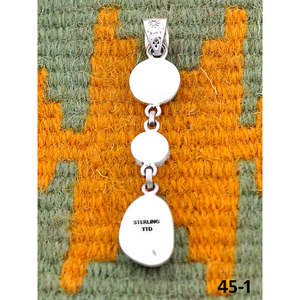 Pendentif en turquoise fait main du sud-ouest avec incrustation de Palomino Golden Hill et monture en argent sterling - Product Image 4