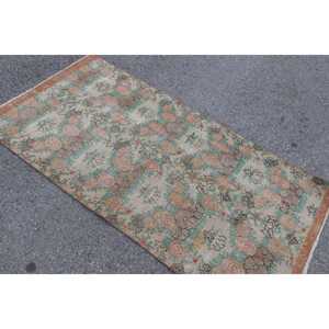 พรมตุรกี 3.2x6.4 ฟุต สีน้ำตาลเขียว พรมขนสัตว์โมร็อกโกแบบวินเทจ - Product Image 3