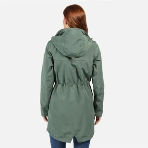 Veste parka à capuche en denim tissé chauffant de haute qualité pour femmes avec logo personnalisé manches longues hiver - Product Image 5