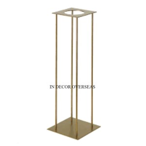 Look attrayant plaqué or de haute qualité en métal de qualité supérieure fait de fournitures de support de harlow de décoration de mariage à un prix impressionnant - Product Image 6