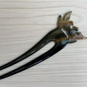 Accessoires de coiffure en corne de buffle polie faite à la main Optimisation de la fourche à cheveux Barrettes Clips Outil de bijouterie Matiss - Product Image 1