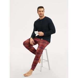 ชุดนอนเฮนลีย์ผู้ชายพรีเมียมแบบสั่งทำพิเศษ ผ้าถักซาตินและผ้าฝ้าย พร้อมโลโก้สั่งทำ ชุดลำลองใส่สบายสำหรับฤดูหนาว - Product Image 3