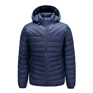 2025 nueva llegada Casual Oem grueso Unisex grande alto de gran tamaño en blanco negro invierno venta al por mayor con capucha chaqueta acolchada personalizada hombres - Product Image 1