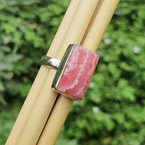 แหวนนิ้วเท้าเงินแท้ 925 สไตล์โบโฮทำมือสำหรับผู้หญิง ประดับด้วยโรโดโครไซต์สีชมพูธรรมชาติ รูปทรงสี่เหลี่ยมผืนผ้า เหมาะสำหรับเป็นของขวัญงานแต่งงานหรืองานหมั้น! - Product Image 3