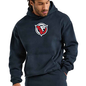 High Quality 100% Cotton Fleece <b>Pullover</b> <b>Men</b> Hoodies Streetwear Tracksuits Heavyweight Puff Printing Pocket Regular Fit Casual - Product Image 3
