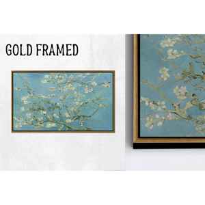 Impression sur toile Van Gogh Almond Blossom : Art mural floral vintage, 1P Goldframedcanvas - Product Image 1