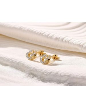 Boucles d'oreilles modernes pour femmes en or vermeil 18 carats, diamants de laboratoire CVD, couleur D, clarté VS-SI, 0,16 ct, certifiées IGI, sur commande - Product Image 1