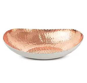 Bol à salade et à fruits en cuivre de qualité supérieure, bols décoratifs pour restaurants et tables à manger à domicile avec poignées en anneau - Product Image 4