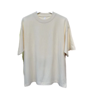 T-shirt surdimensionné de luxe pour homme 100% coton Logo personnalisé Épaule tombante Poids lourd brodé solide imprimé Design vierge - Product Image 1