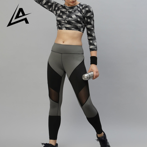 กางเกงเลกกิ้งออกกำลังกายเอวสูงเนื้อนุ่มสำหรับผู้หญิง แห้งเร็ว ยี่ห้อ Aifran รับสกรีนโลโก้ตามสั่ง - Product Image 2