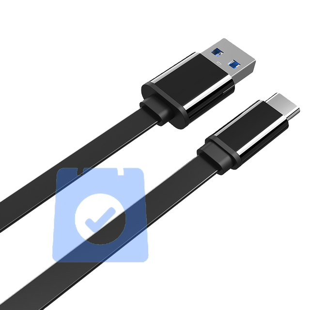 4-Pin Data Flat Cable Aluminum USB 3.0 Type-C 3A Fast Charging PVC Jacket Braid Shielding Tinned Copper Conductor Power Bank