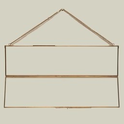 Elegant Long Rectangle Metal Hanging Photo <b>Frame</b> <b>Gold</b> Finish Vintage Style Perfect for Wall Decoration and Gift Ideas - Product Image 4