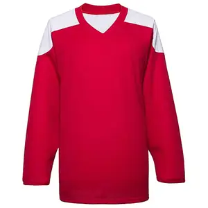高品质定制冰球制服专业制造冰球运动衫批发透气升华印花运动衫