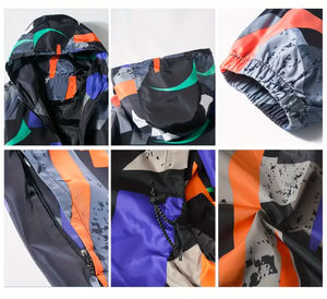 Custom Canvas Breathable Hooded Jacket Stand Collar Long Sleeve Windbreaker Zipper High Street Stylish Casual Outdoor Winter - Product Image 6