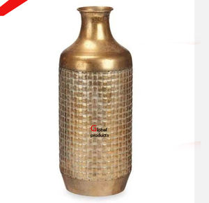 Maceta de flores de diseño de acero inoxidable con acabado brillante para restaurante y bar de hotel - Product Image 2