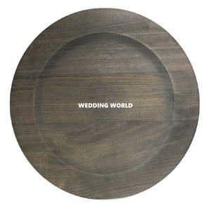 จานไม้ทรงกลมดีไซน์เก๋เครื่องใช้บนโต๊ะสำหรับงานแต่งงานงานทำมือดีไซน์ใหม่ไม่เหมือนใคร - Product Image 5