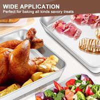 Bandeja para Hornear de Acero Inoxidable de Primera Calidad, Apta para Lavavajillas, para Hornear en Horno, Bandeja para Lasagna, Bandeja para Galletas