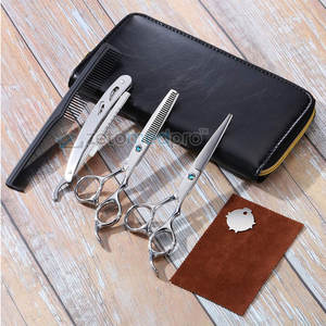 Ensemble de ciseaux de coiffure multifonctionnels 5 en 1 pour salon et usage domestique, ensemble de ciseaux de salon 5 en 1 - Product Image 2