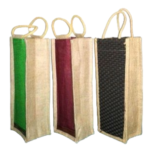 Logotipo personalizable barato yute 1 botella bolsa con correas de algodón asas para compras y promoción - Product Image 4