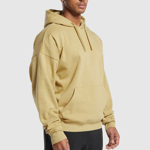 Sweat à capuche tendance coupe ample, poids lourd 450 g/m², tissu en molleton français, pull pour homme avec poche kangourou et capuche réglable - Product Image 3