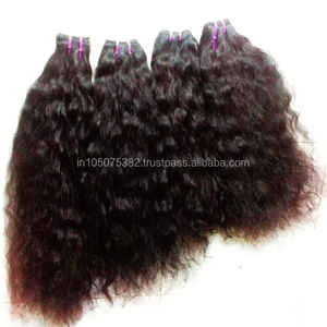 Unprocessed Virgin Indian weft virgin curly hair extensions - Product Image 1