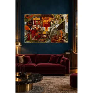 Impression sur toile de fresque d'Amérique pré-columbienne de Fida Diego Rivera - Product Image 2