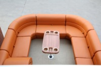 Eco Power 30ft Silent Double Decker Pontoon Boat 200HP Solar-Flex System Certified CE for Lake River Leisure Luxury Bathroom