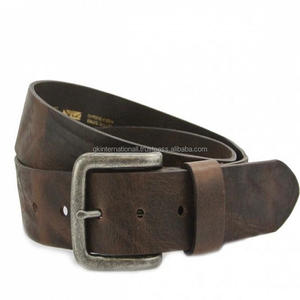 Ceinture en cuir Vintage rainuré à la main pour hommes, toutes les tailles personnalisées et trois couleurs variables, avec boucle en laiton robuste, tendance 2020 - Product Image 6
