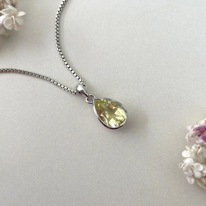 Design impressionnant 925 argent Sterling naturel citron Quartz pierre précieuse poire forme pendentif fait à la main bijoux fins pendentifs et breloques - Product Image 5