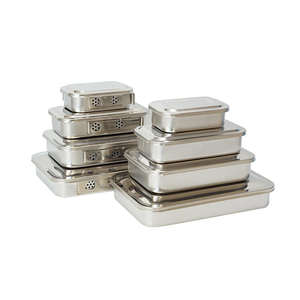 Plateau d'instrument médical Boîte de panier Boîte d'instrument chirurgical de désinfection en acier inoxydable 304 Plateau de stérilisation avec trous de couverture - Product Image 3