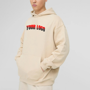 À la mode 100% coton basiques hommes sweats à capuche personnalisé 3D bouffée imprimé logo premium qualité automne tenue décontracté à capuche pour homme - Product Image 4