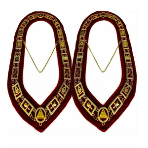 Collar masónico 33 33 grados rito escocés alas de respaldo púrpura abajo joyería alta calidad más barato masónico Regalia cadena collares - Product Image 2