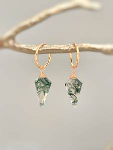 Best Quality Gift <b>Earring</b> Women's Green Moss Agate 925 Solid <b>Sterling</b> <b>Silver</b> <b>Dangle</b> <b>Earrings</b> for Wedding Gift Giving Jewelry - Product Image 2