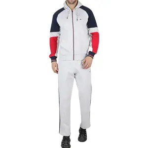 2023 New Style Track Suits Muscle Fit Black and Blue Gym Clothes Stripe Training Jogging Polyester Fleece Tracksuit Wholesale
