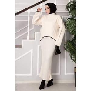 Vestido Corto Cosido Pastor Crudo - Product Image 2