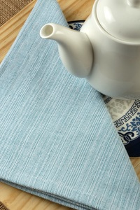 Ensemble de serviettes tissées à séchage rapide 100% coton Serviettes de cuisine Chambrey bleues pour usage domestique et commercial pour hôtels et restaurants - Product Image 4