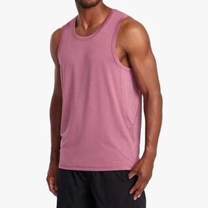Camisetas sin mangas de algodón 100% de gimnasio para hombre, camisetas sin mangas informales OEM de talla grande con estampado de culturismo transpirable de punto con logotipo personalizado - Product Image 4