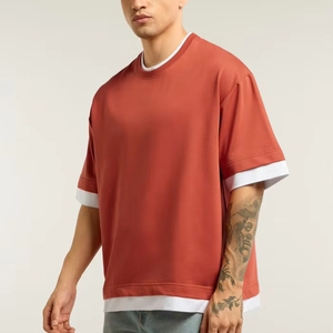 Lettre personnalisée Logo Streetwear sérigraphie lavage à l'acide rétro culture t-shirt 100% coton t-shirts graphiques poids lourd peigné - Product Image 4