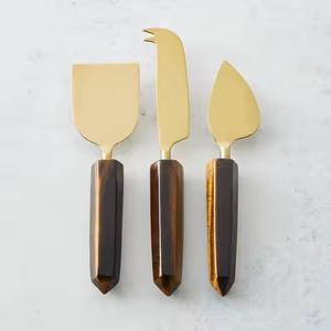 ชุดมีดสแตนเลสคุณภาพสูงสำหรับชีส มีดเนย มีดพิซซ่า มีดชีส ที่ตัดชีส พร้อมด้ามไม้ อุปกรณ์ครัว - Product Image 3