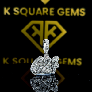 Colgante de hip hop, collar de diamantes de moissanita, joyería de plata de ley 925, colgante de moissanita personalizado de fábrica con letra de nombre para hombre - Product Image 4
