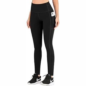 Logotipo personalizado Activewear transpirable cintura alta Push Up sin costuras gimnasio Yoga Leggings para mujeres material de algodón - Product Image 1