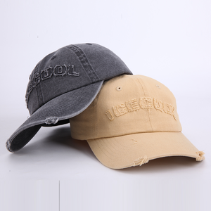 Casquettes de baseball pour hommes en denim non structuré à 6 panneaux, personnalisables en gros, de haute qualité, avec boucle métallique unie, effet vieilli, OEM - Product Image 6