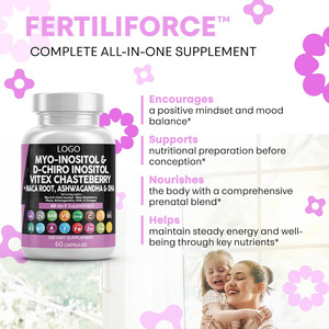 Nuovo Vitex <span class=keywords><strong>Chasteberry</strong></span> Lron acido folico DlM zinco mio-lnositolo rapporto vitamine prenatali capsule per le donne integratore di fertilità - Product Image 3
