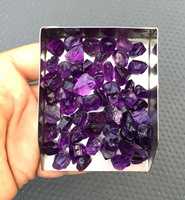 25 Pièces de Pierres Précieuses Améthyste Violette Brutes Taillées à la Main de Haute Qualité, Pierre de Naissance de Février, 10-12 MM, Effet Optique Étoilé Naturel, Non Certifiées