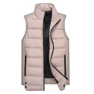 New Fashion Wholesale Men's Puffer Jacket Sleeveless Stand Collar <b>Warm</b> Lightweight Winter Outdoor Windproof Heated - Product Image 4